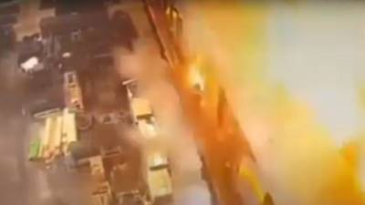 Последствия взрыва в локомотивном депо в Хакасии попали на видео