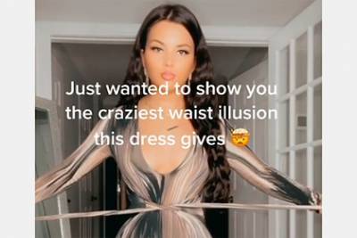 Создающее иллюзию аномально тонкой талии платье вызвало споры в сети