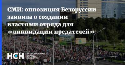 СМИ: оппозиция Белоруссии заявила о создании властями отряда для «ликвидации предателей»