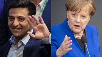 Зеленский и Меркель договорились усилить совместную работу в минском процессе