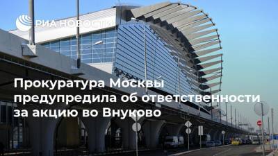 Прокуратура Москвы предупредила об ответственности за акцию во Внуково