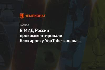 В МИД России прокомментировали блокировку YouTube-канала «Ахмата»