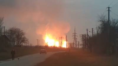 Вблизи оккупированного Луганска взорвался магистральный газопровод
