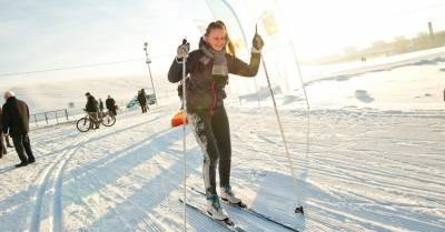 В Межапарке открыта освещенная трасса для дистанционных лыж