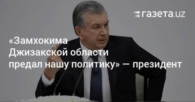 «Замхокима Джизакской области предал нашу политику» — президент - gazeta.uz - Узбекистан