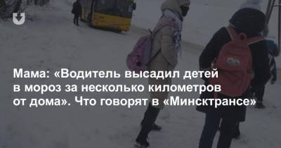 Мама: «Водитель высадил детей в мороз за несколько километров от дома». Что говорят в «Минсктрансе»