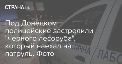 Под Донецком полицейские застрелили "черного лесоруба", который наехал на патруль. Фото