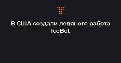 В США создали ледяного работа IceBot