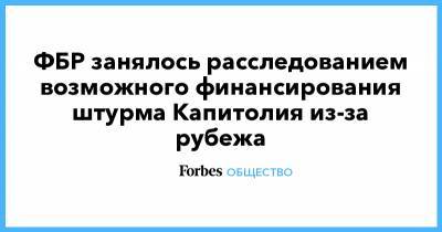 ФБР занялось расследованием возможного финансирования штурма Капитолия из-за рубежа