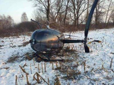 Под Борисполем произошло падение вертолета