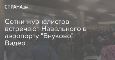 Сотни журналистов встречают Навального в аэропорту "Внуково" Видео