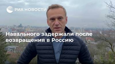 Навального задержали после возвращения в Россию