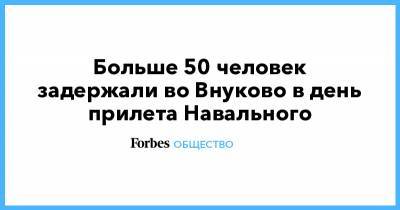 Больше 50 человек задержали во Внуково в день прилета Навального