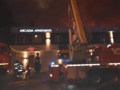 В Одессе горел отель, двое человек погибли