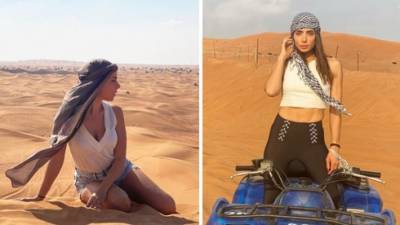 Новая мода у израильских знаменитостей: сняться в куфие на фоне Дубая