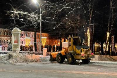 В ночь на 18 января с улиц Рязани вывезли 10 тысяч кубометров снега
