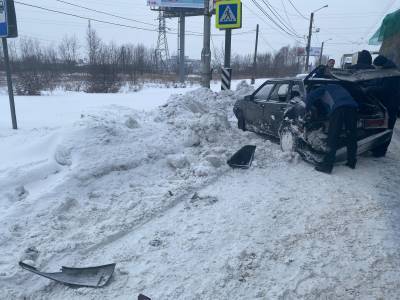 В Рязани на пешеходном переходе при столкновении двух автомобилей пострадала пожилая женщина