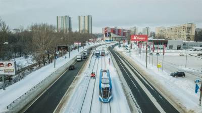 На Московском шоссе и улице Робеспьера из-за аварийной ситуации прекращено движение трамваем