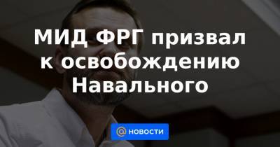 МИД ФРГ призвал к освобождению Навального