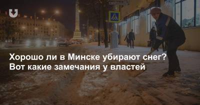 Хорошо ли в Минске убирают снег? Вот какие замечания у властей