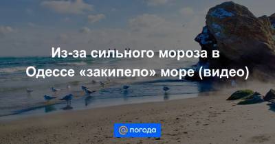 Из-за сильного мороза в Одессе «закипело» море (видео)