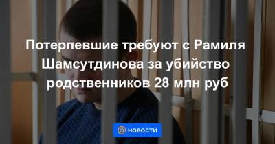 Потерпевшие требуют с Рамиля Шамсутдинова за убийство родственников 28 млн руб