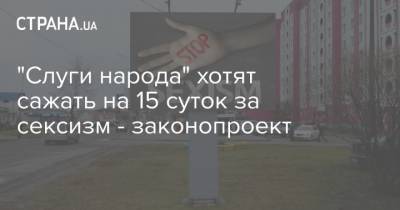 "Слуги народа" хотят сажать на 15 суток за сексизм - законопроект - strana.ua