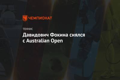 Давидович Фокина снялся с Australian Open