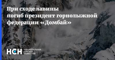 При сходе лавины погиб президент горнолыжной федерации «Домбай»
