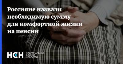Россияне назвали необходимую сумму для комфортной жизни на пенсии