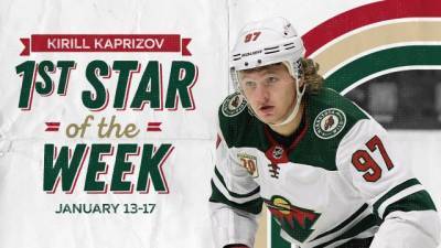 Кузбассовца Кирилла Капризова признали первой звездой недели НХЛ