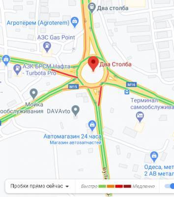 Пробки в Одессе 19 января: на каких улицах затруднено движение транспорта (карта)