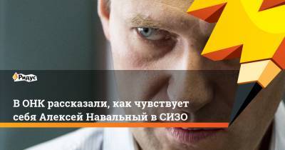 В ОНК рассказали, как чувствует себя Алексей Навальный в СИЗО