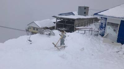 Сотрудники МЧС продолжили искать людей под завалами снега в Домбае