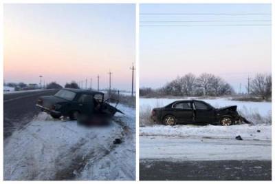 Трагическая авария на заснеженной трассе под Одессой, фото: "не пропустил иномарку"