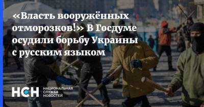 «Власть вооружённых отморозков!» В Госдуме осудили борьбу Украины с русским языком