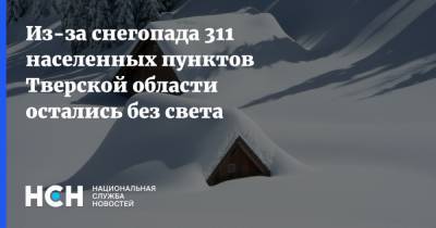 Из-за снегопада 311 населенных пунктов Тверской области остались без света