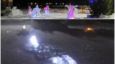 В Башкирии вандалы разрушили ледовый городок