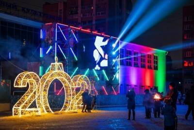 На площади Победы в Рязани показали световое шоу