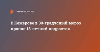 В Кемерове в 30-градусный мороз пропал 13-летний подросток