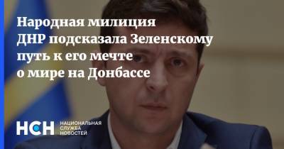 Народная милиция ДНР подсказала Зеленскому путь к его мечте о мире на Донбассе