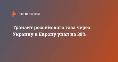 Транзит российского газа через Украину в Европу упал на 38%