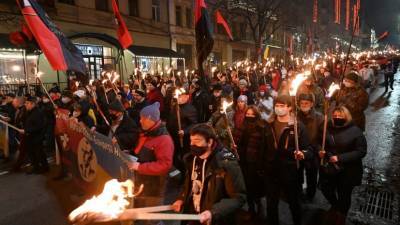 «Олицетворение сути государственной политики»: в России оценили киевское шествие в честь Бандеры