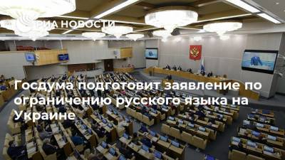 Госдума подготовит заявление по ограничению русского языка на Украине