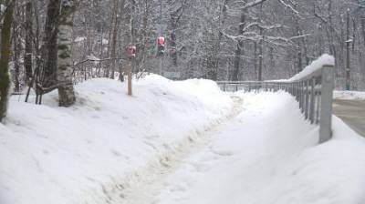 Пензячка сообщила о заваленном снегом тротуаре на Окружной - penzainform.ru - Пенза