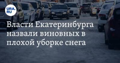Власти Екатеринбурга назвали виновных в плохой уборке снега