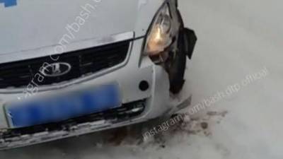 В Башкирии машина ГИБДД попала в аварию, пытаясь догнать нарушителя