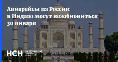 Авиарейсы из России в Индию могут возобновиться 30 января