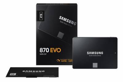 Samsung представила твердотельные накопители 870 EVO на 128-слойной памяти TLC объемом до 4 ТБ