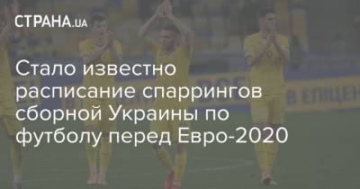 Стало известно расписание спаррингов сборной Украины по футболу перед Евро-2020